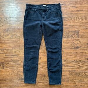 J. Crew Charcoal Skinny Stretch Cords Size 28